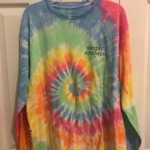 Tie dye simply southern long sleeve